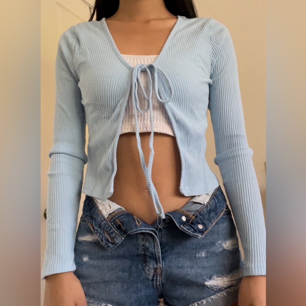 Size S Shein light blue long sleeve
